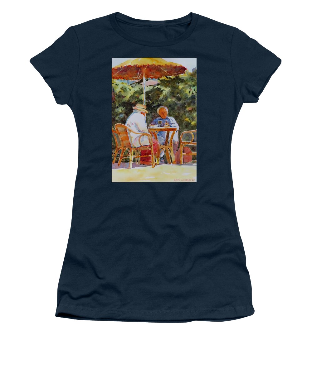 Spring Women's T-Shirt featuring the painting Last Drink Before Flight Home by David Gilmore