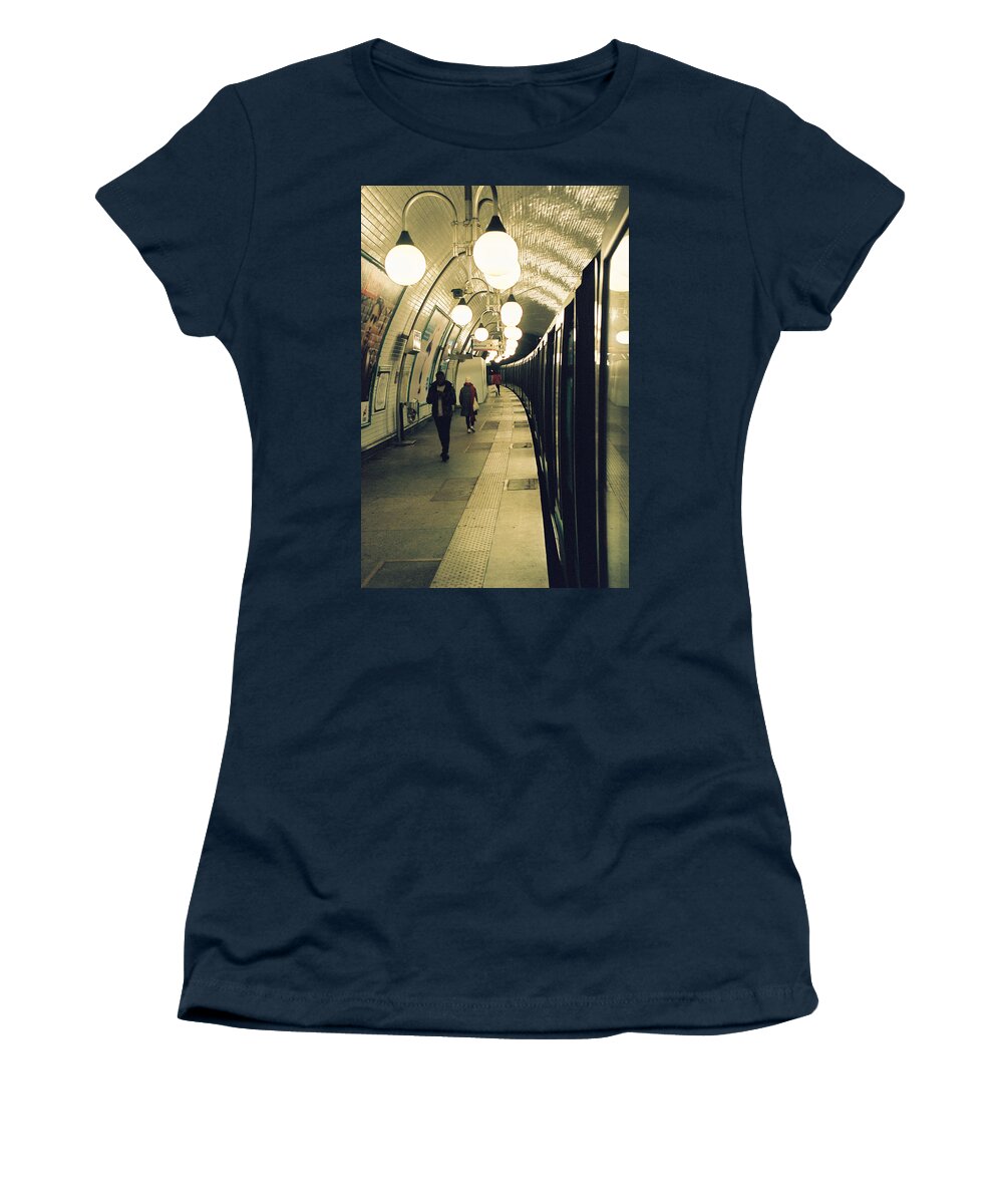 Train Women's T-Shirt featuring the photograph Last train by Barthelemy De Mazenod
