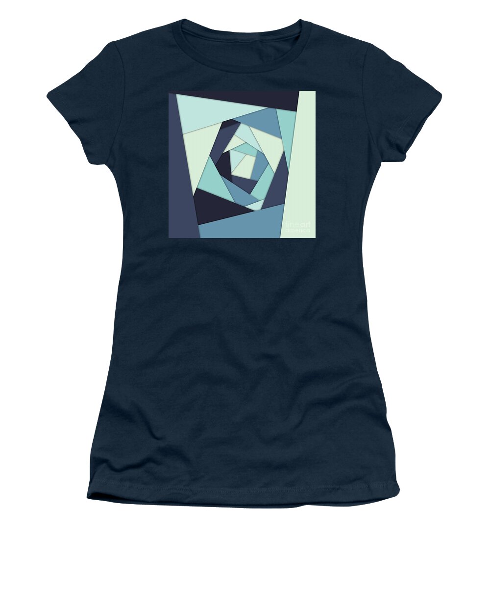 Blue Women's T-Shirt featuring the digital art Layers of Blues by Phil Perkins
