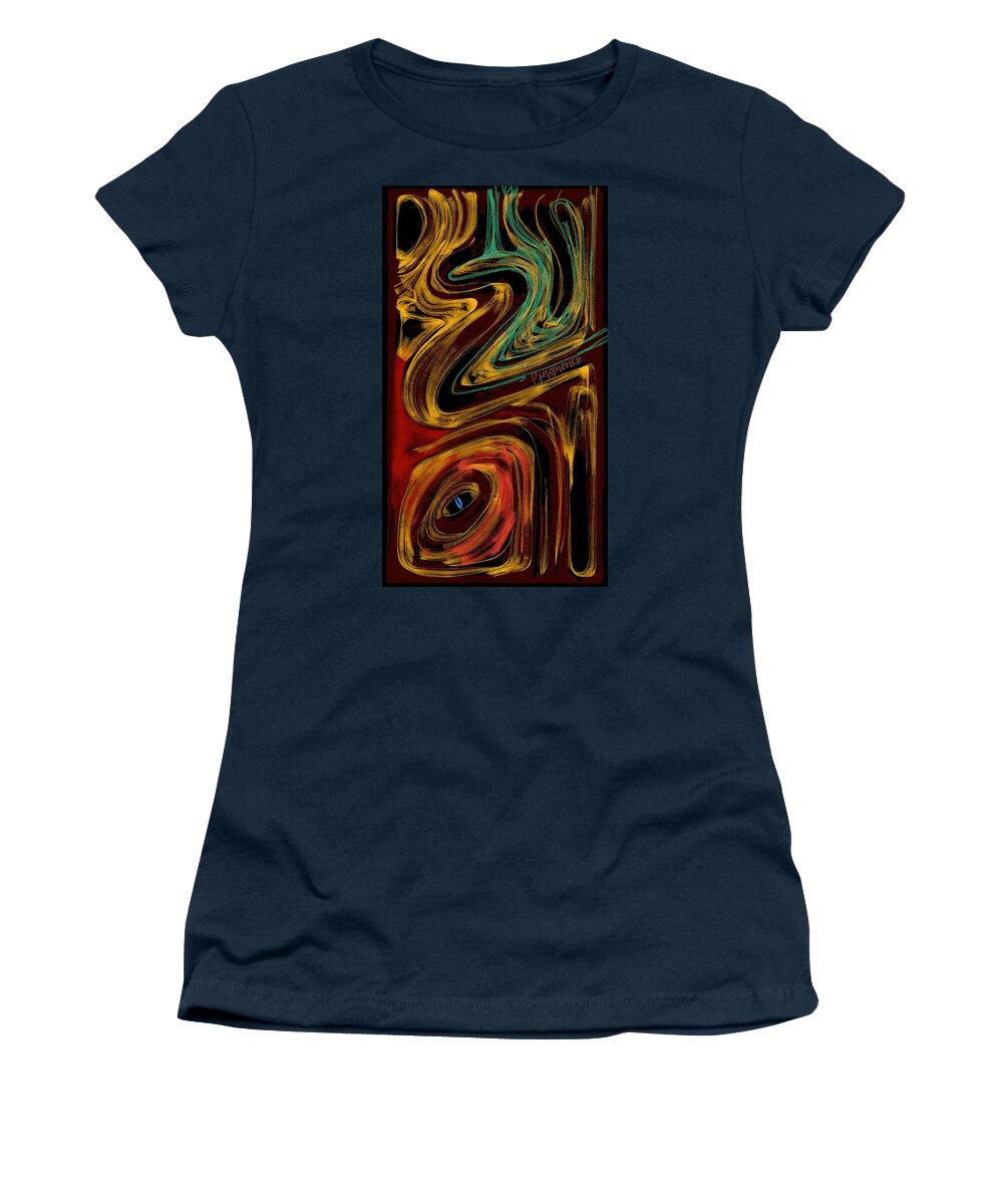 River Women's T-Shirt featuring the digital art Lazy river by Ljev Rjadcenko
