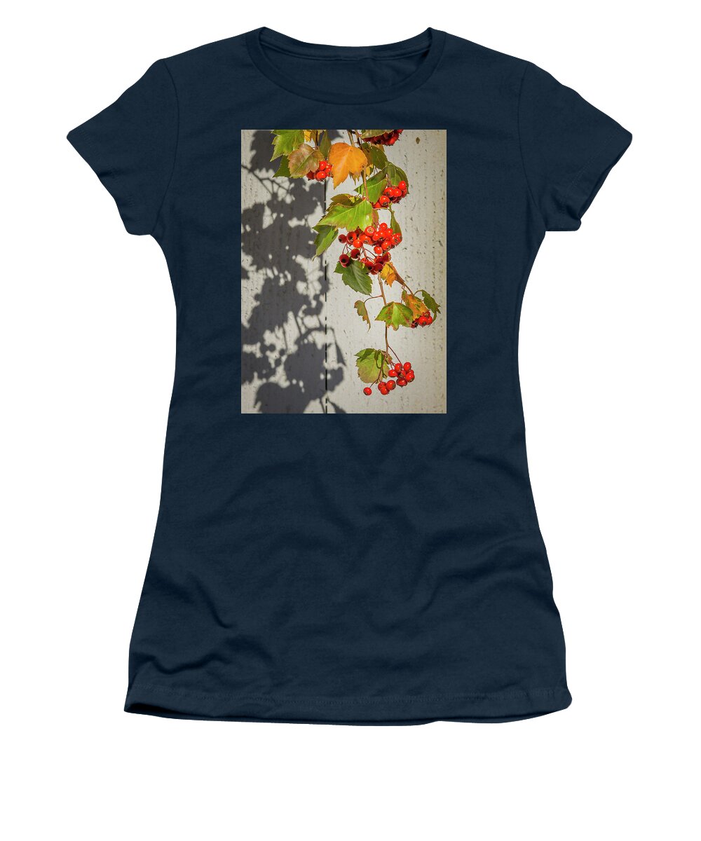Boise Idaho Women's T-Shirt featuring the photograph Leaves and Fruit by Mark Mille