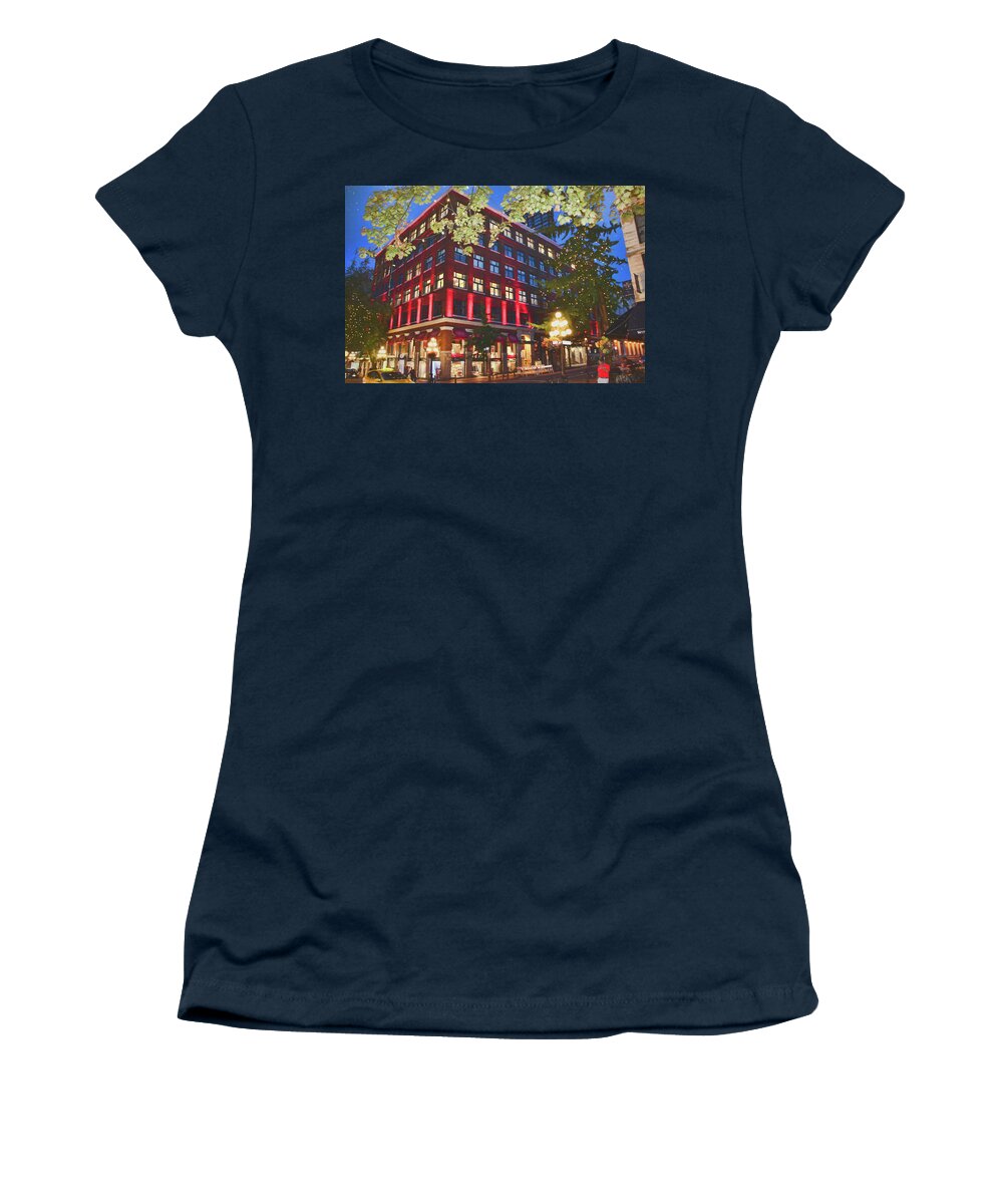 Leckie Building Women's T-Shirt featuring the photograph Leckie Building in Vancouver Canada by Ola Allen
