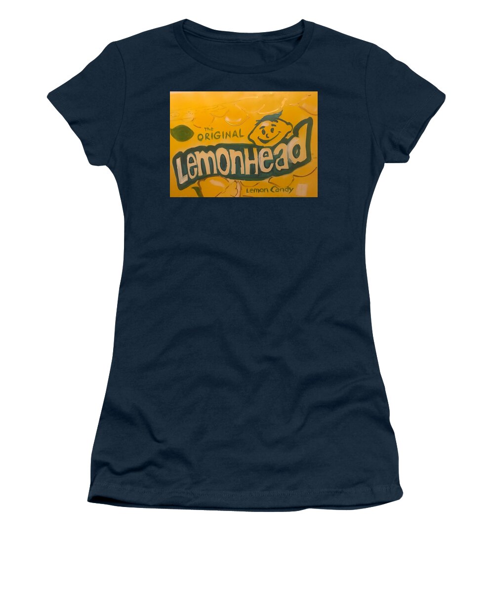  Women's T-Shirt featuring the painting Lemon by Angie ONeal