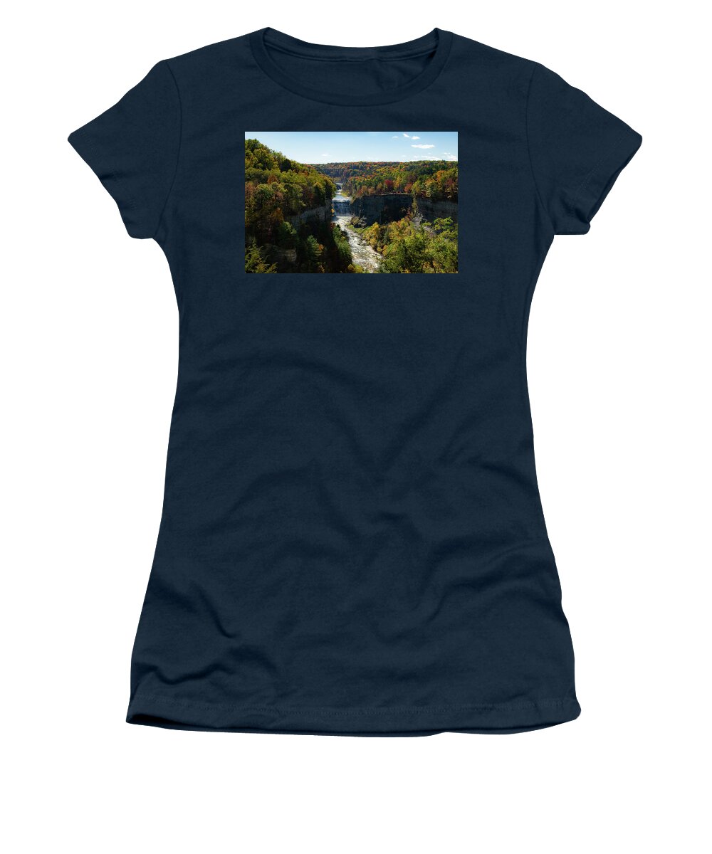 Nature Women's T-Shirt featuring the photograph Letchworth State Park by Nicole Lloyd
