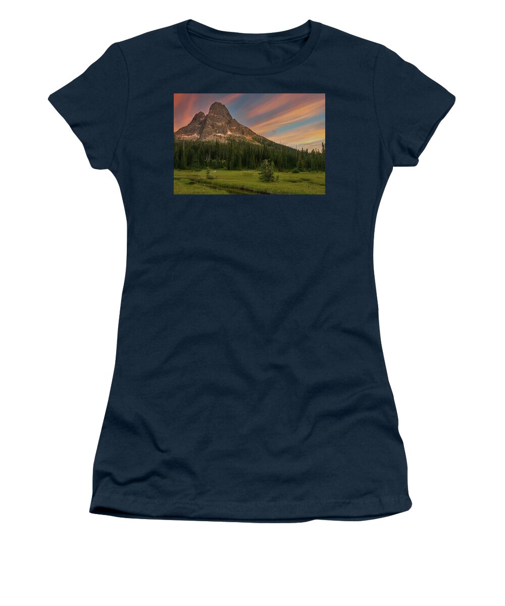 Scenery Women's T-Shirt featuring the photograph Liberty Mountain in North Cascades by Jon Glaser