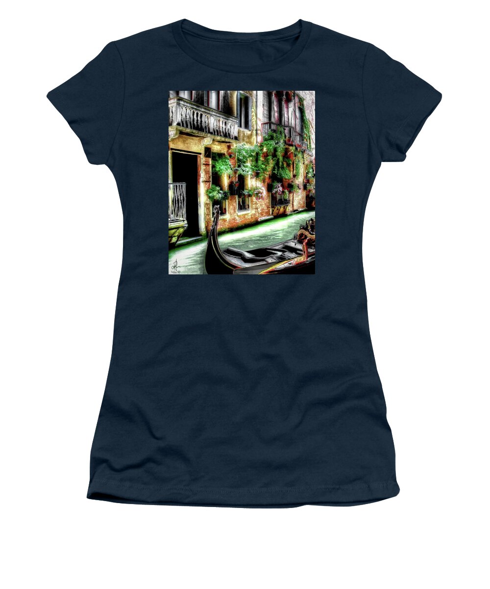 Venice Women's T-Shirt featuring the digital art Life in Venice by Pennie McCracken