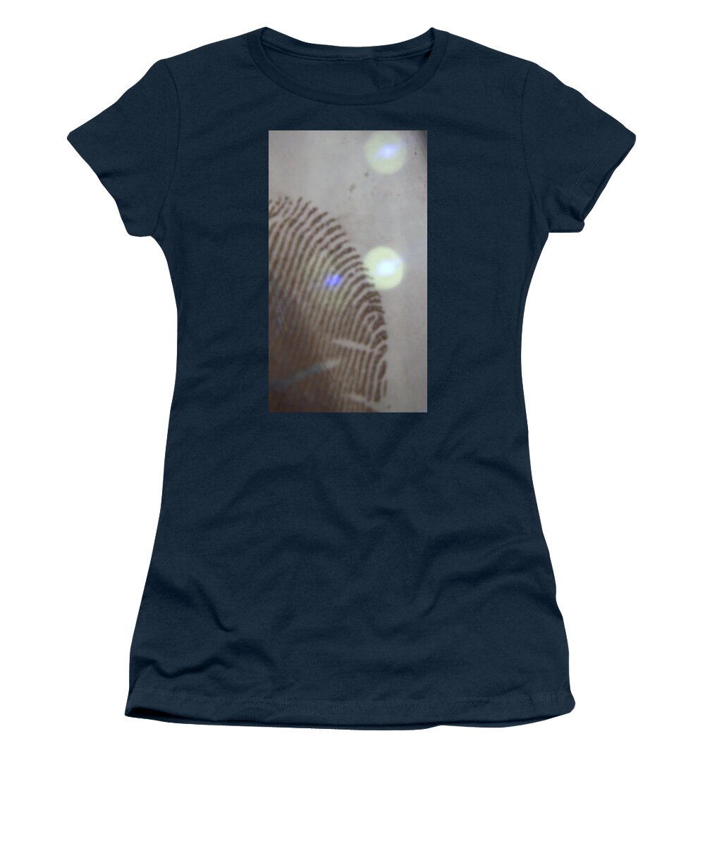 Fingerprint Women's T-Shirt featuring the photograph Lifting Fingerprints by Eileen Backman