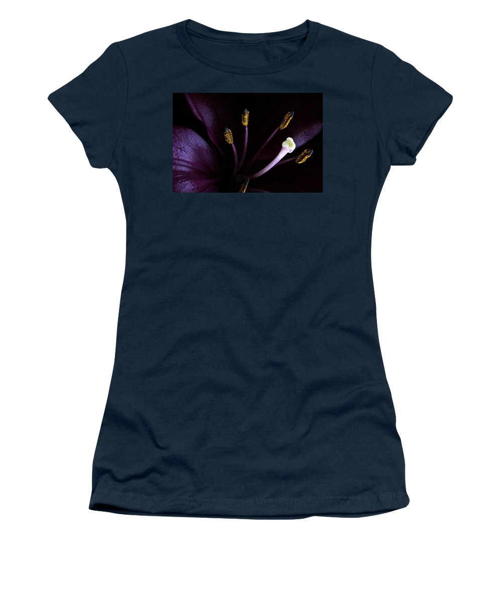 Botanica Women's T-Shirt featuring the photograph Lily 3684 by Julie Powell