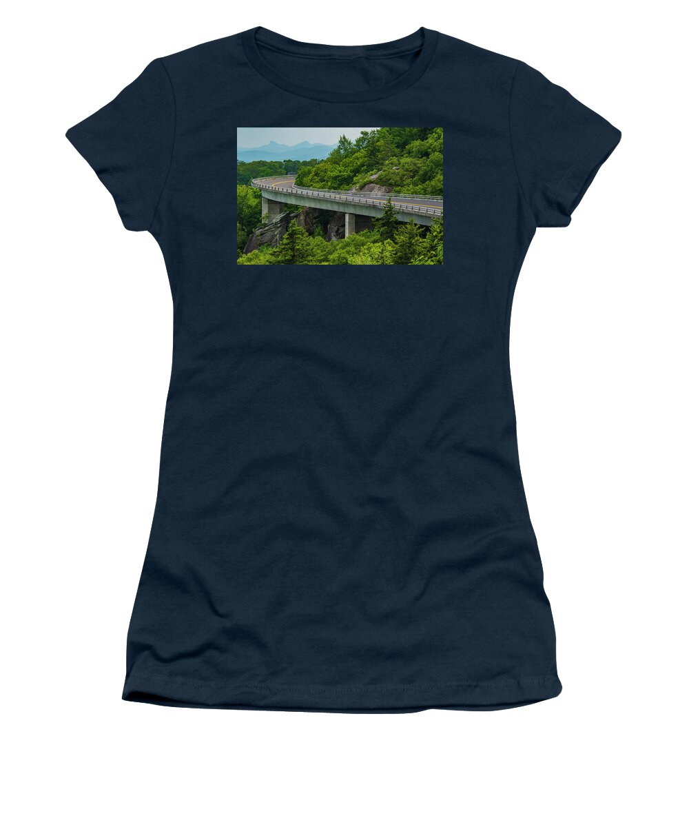 Blue Ridge Mountains Women's T-Shirt featuring the photograph Linn Cove Viaduct by Melissa Southern