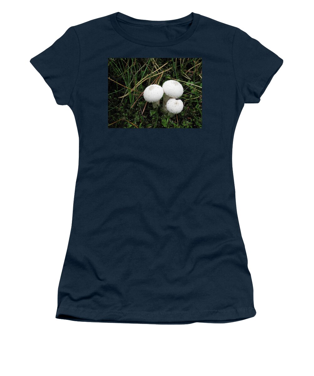 Mushrooms Women's T-Shirt featuring the photograph Lithuania Mushroom Releasing Spores by Mary Lee Dereske