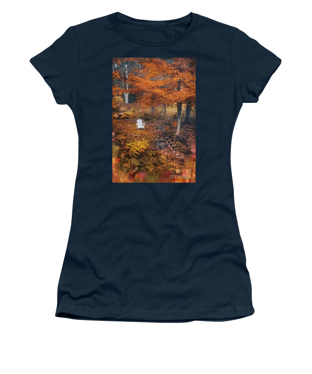 Kremsdorf Women's T-Shirt featuring the photograph Lonesome Autumn by Evelina Kremsdorf