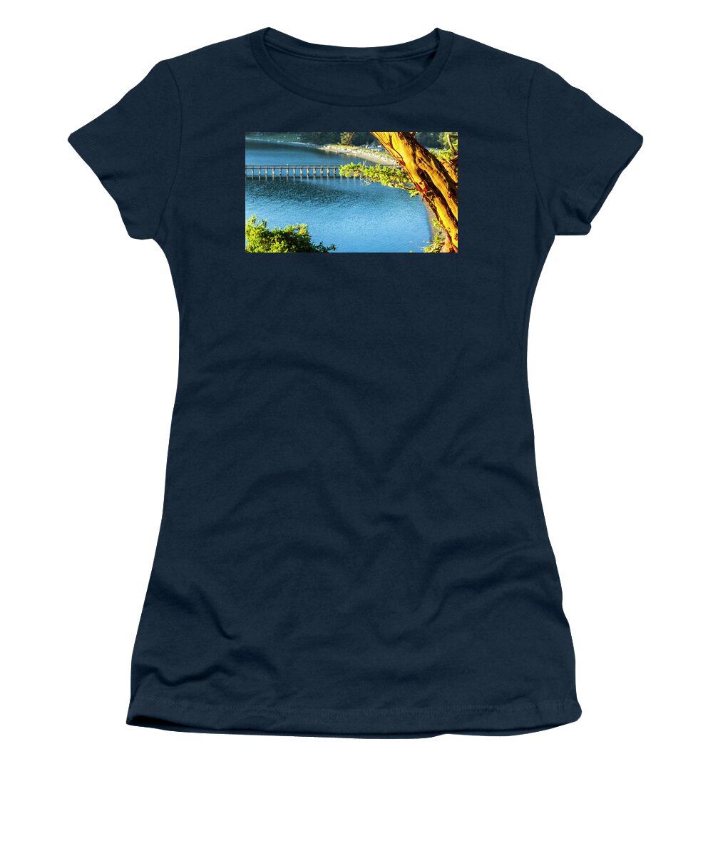 Landscape Women's T-Shirt featuring the photograph Looking Back To Bowman Bay by Tony Locke