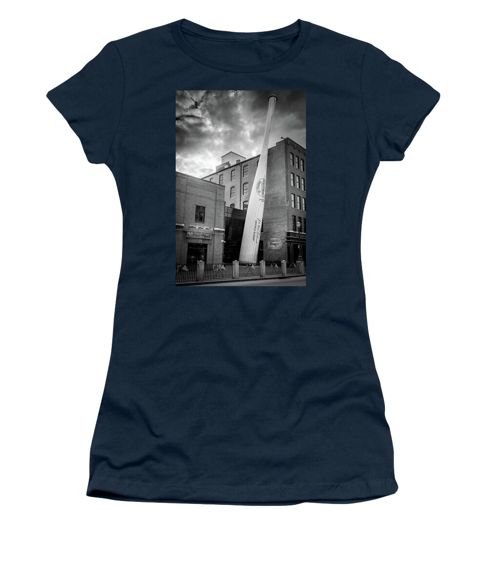 Louisville Women's T-Shirt featuring the photograph Louisville Slugger BW by Alexey Stiop