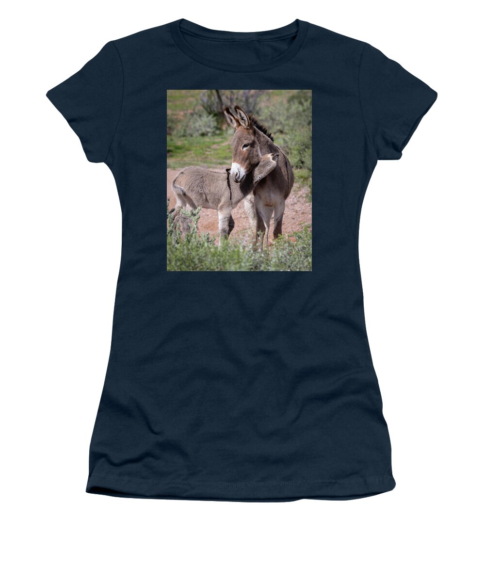 Wild Burro Women's T-Shirt featuring the photograph Love you mom by Mary Hone
