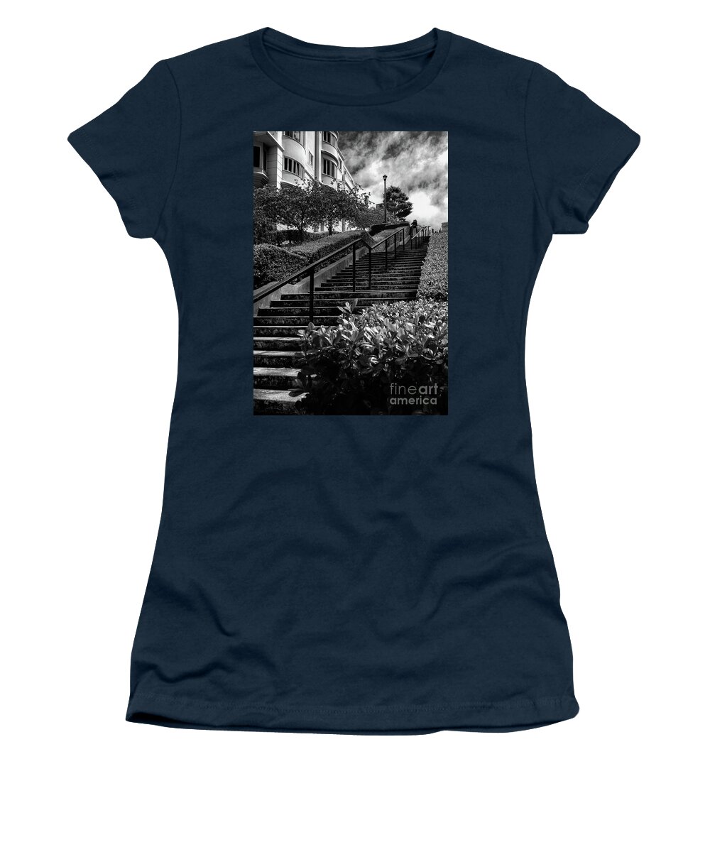 Sfo Women's T-Shirt featuring the photograph Lyon Street Steps by Doug Sturgess