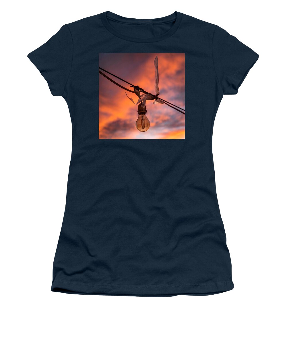 Lightbulb Women's T-Shirt featuring the photograph Malibu Light by Chris Goldberg