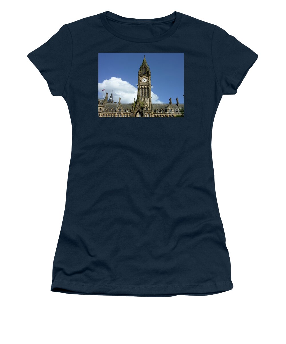 Manchester Women's T-Shirt featuring the photograph Manchester town hall by Pics By Tony