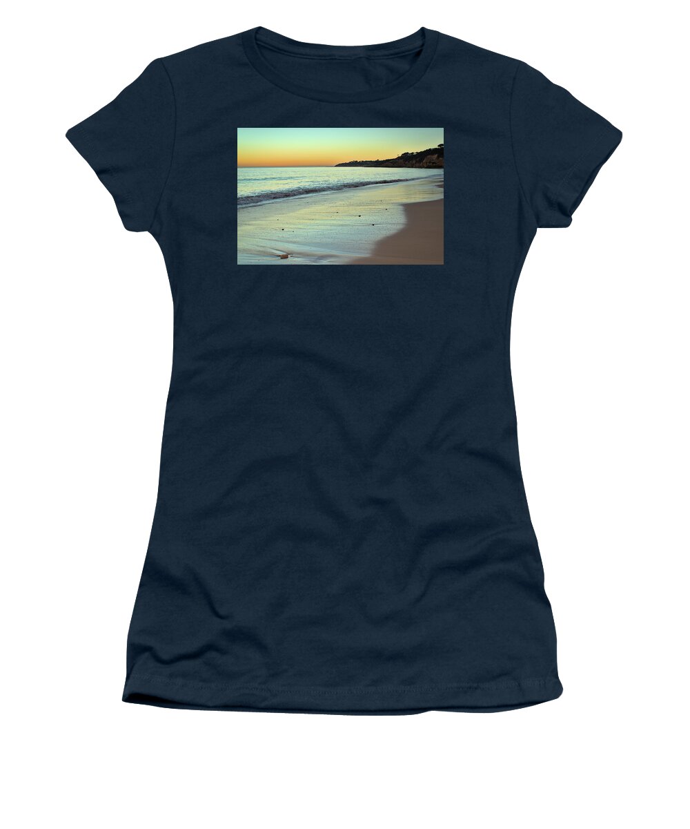 Beach Women's T-Shirt featuring the photograph Maria Luisa Beach in Albufeira by Angelo DeVal