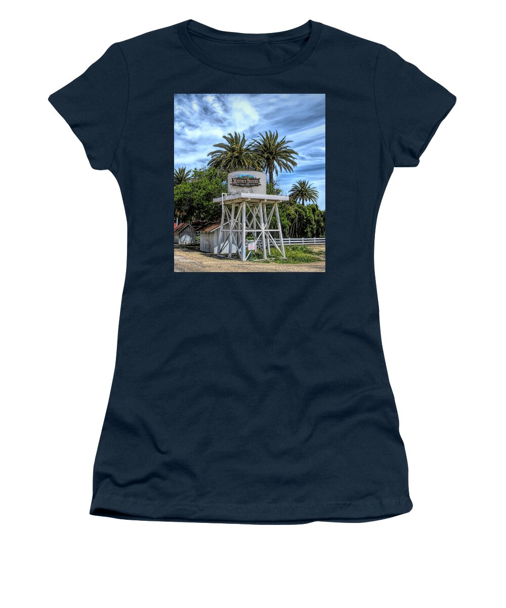 Matteis Tavern Los Olivos Stage Coach Stop Women's T-Shirt featuring the photograph Mattei's Tavern Los Olivos Detail by Floyd Snyder