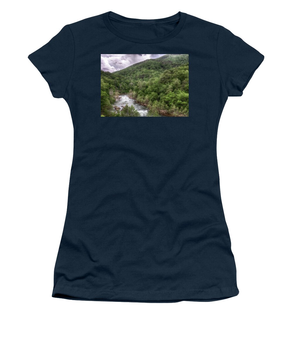 Virginia Women's T-Shirt featuring the photograph Maury River - Goshen Pass by Susan Rissi Tregoning