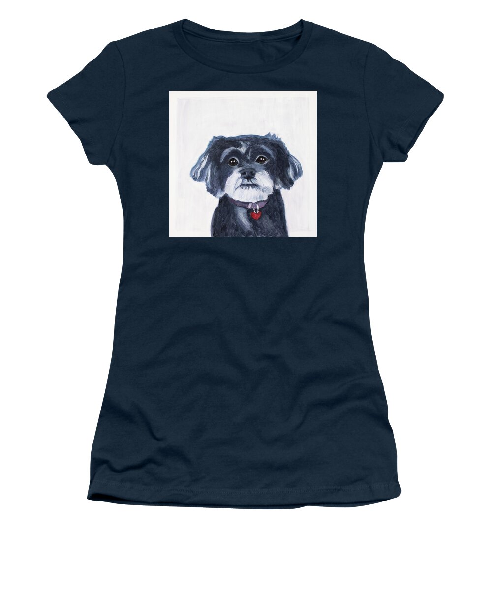 Poodle Women's T-Shirt featuring the painting Megan by Pamela Schwartz
