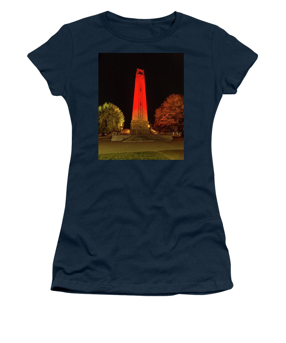 North Carolina State University Women's T-Shirt featuring the photograph Memorial Belltower at N. C. State by Donna Twiford