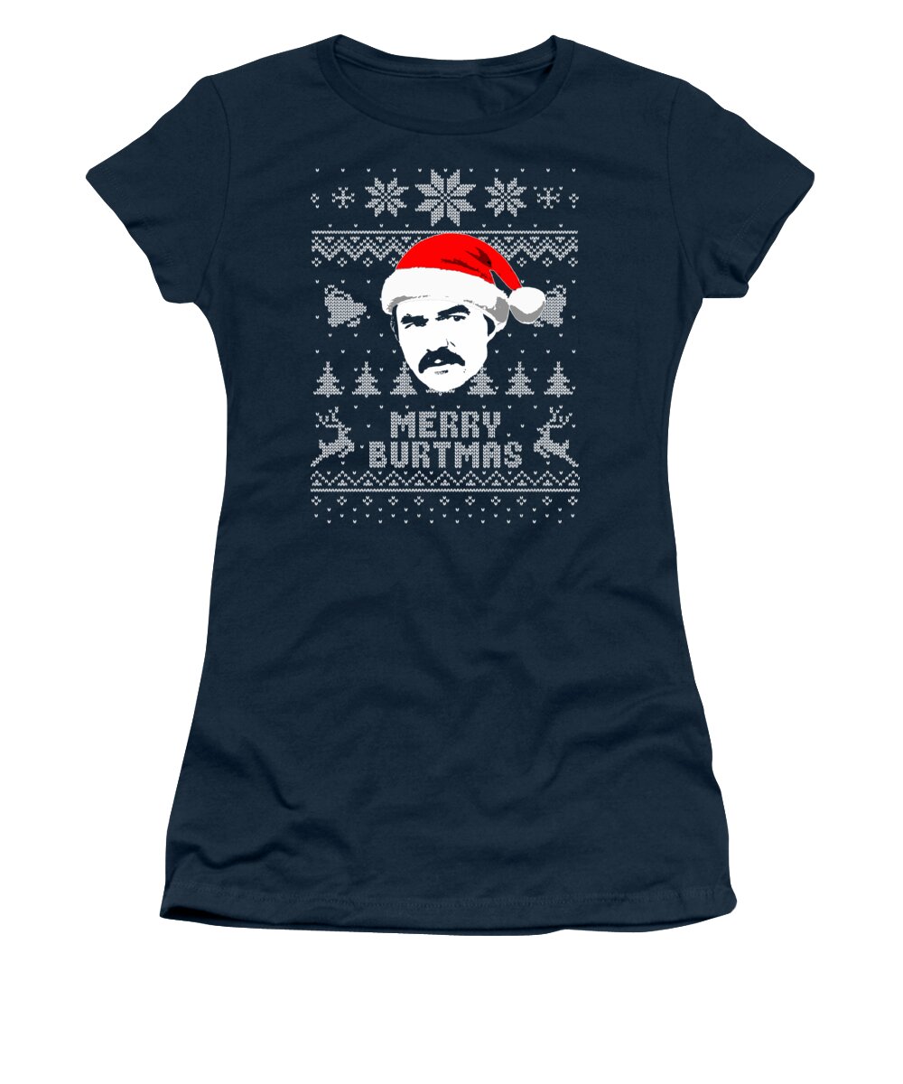 Usa Women's T-Shirt featuring the digital art Merry Burtmas Parody Christmas Shirt by Filip Schpindel