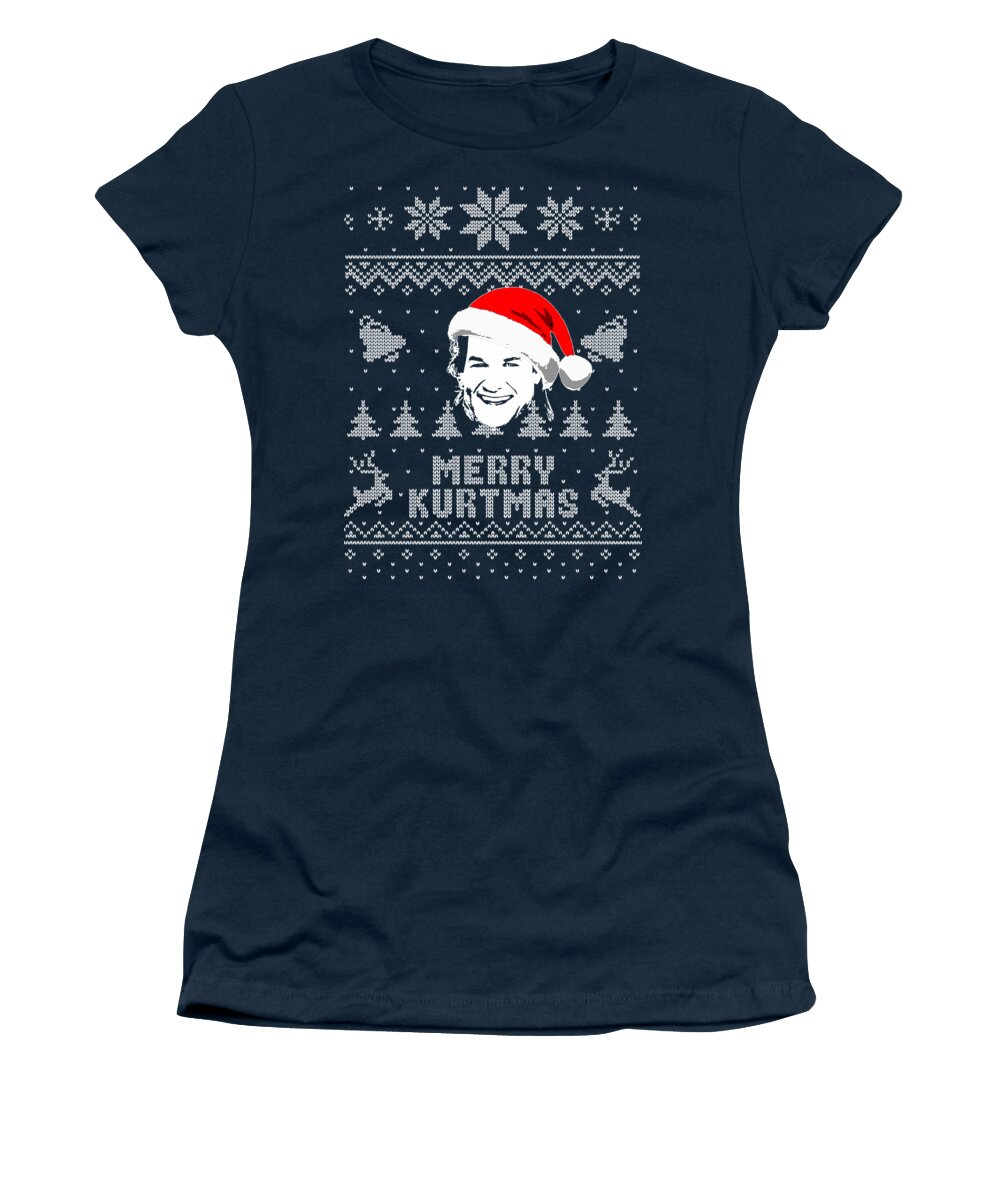Usa Women's T-Shirt featuring the digital art Merry Kurtmas Parody Christmas Shirt by Megan Miller