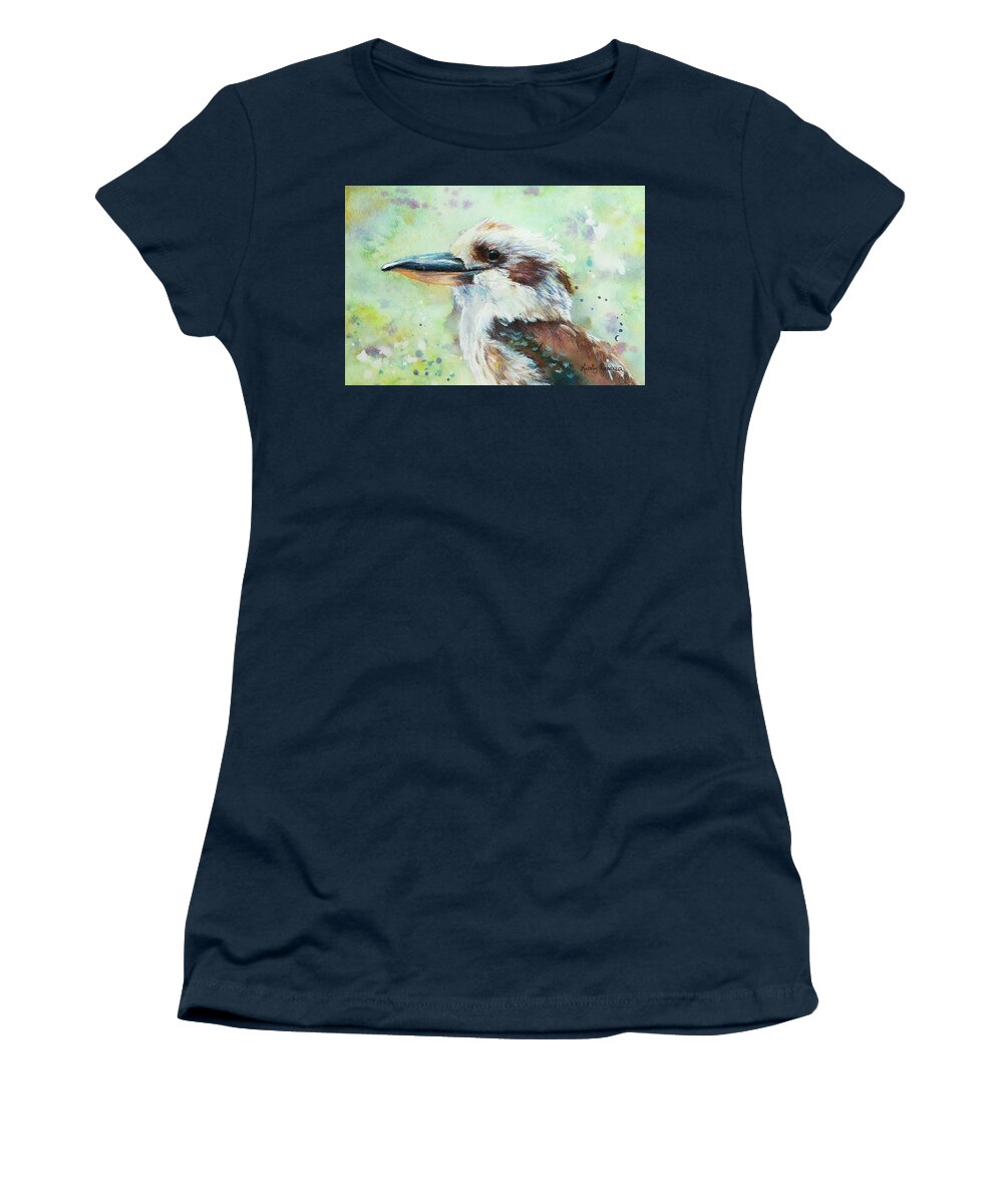 Kookaburra Women's T-Shirt featuring the painting Merry Merry King by Kirsty Rebecca