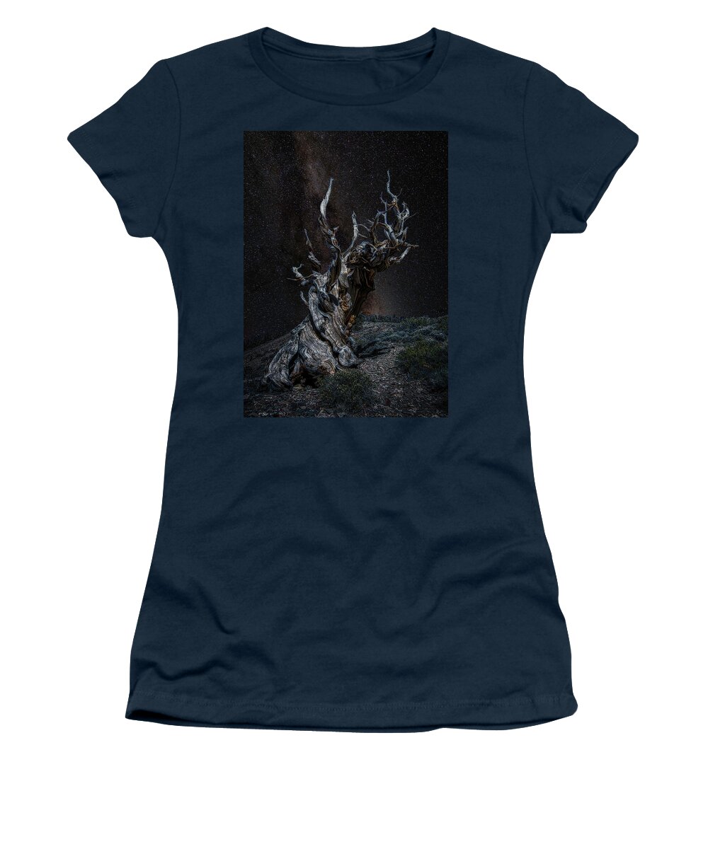 Landscape Women's T-Shirt featuring the photograph Methuselah Night Sky by Romeo Victor