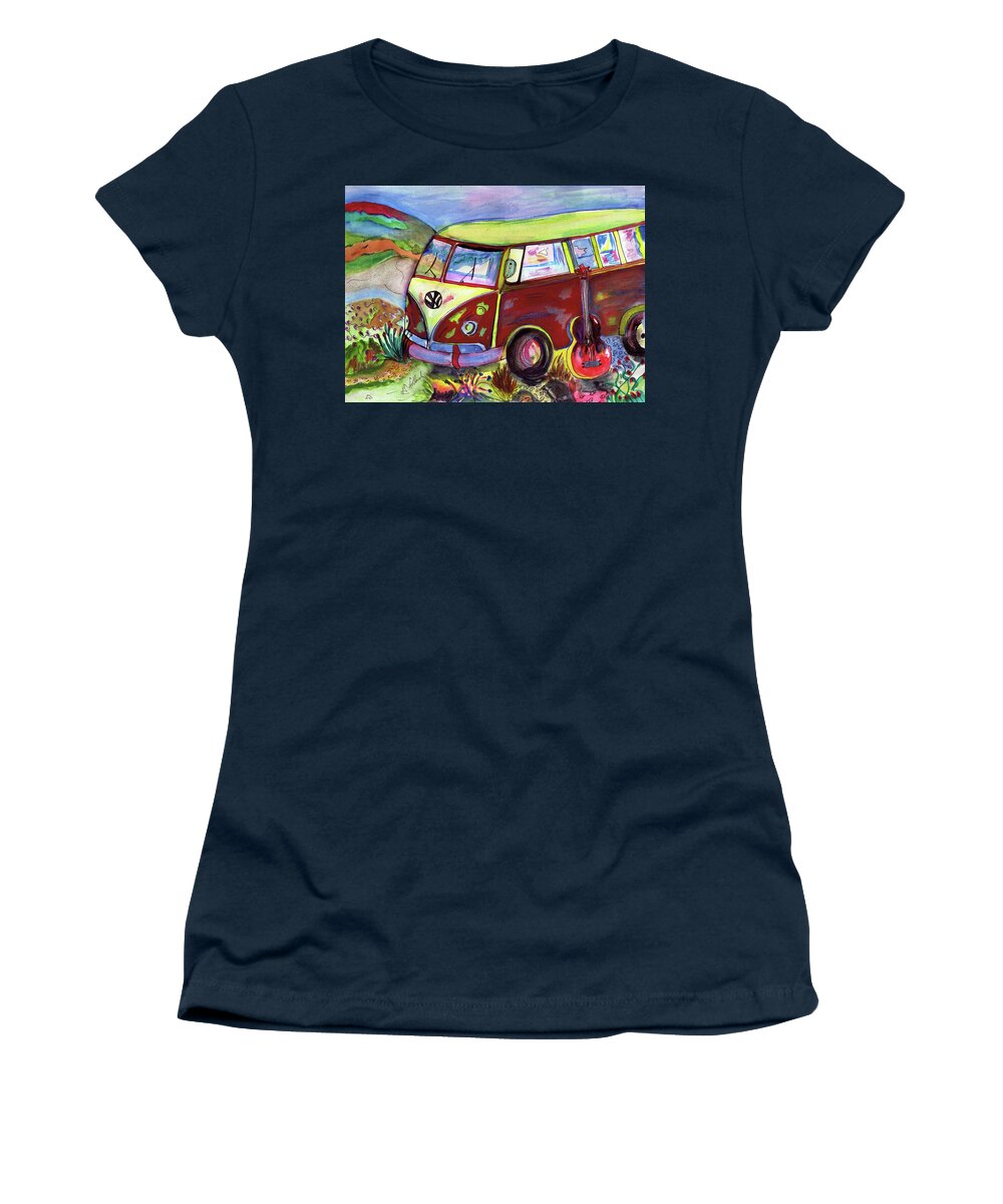 Hippie Women's T-Shirt featuring the painting Dear old friend by Genevieve Holland