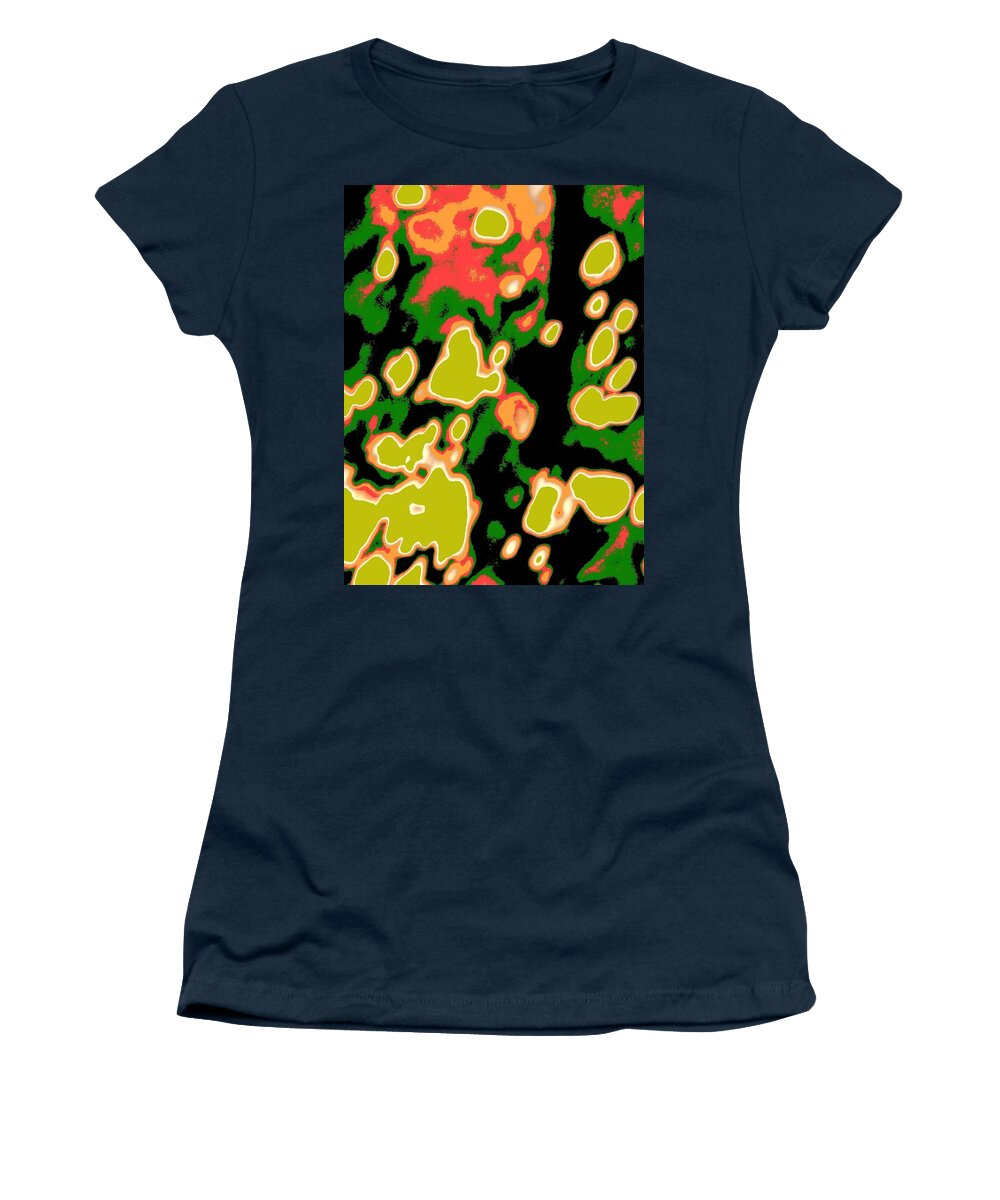 Abstract Women's T-Shirt featuring the digital art Microbe Party by T Oliver