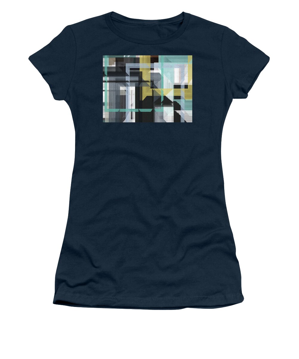 Abstract Women's T-Shirt featuring the digital art Mid Century Matrix by David Hansen
