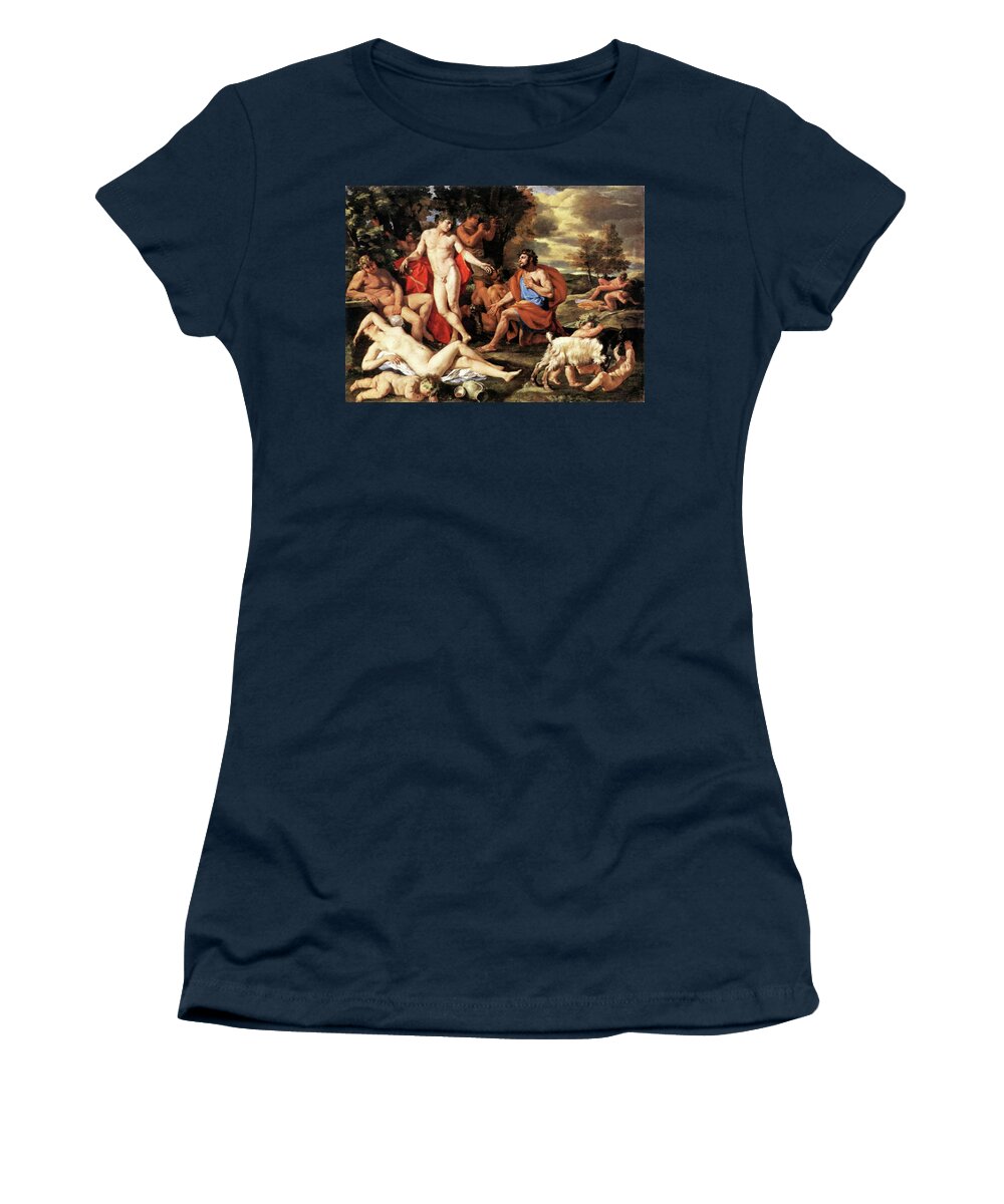 Midas Women's T-Shirt featuring the painting Midas and Bacchus by Nicolas Poussin