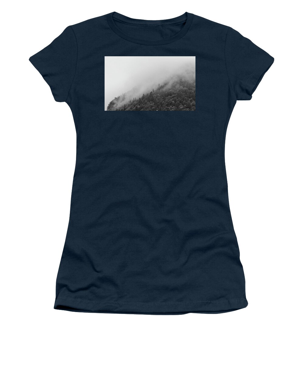 Foggy Women's T-Shirt featuring the photograph Misty forest by Martin Vorel Minimalist Photography