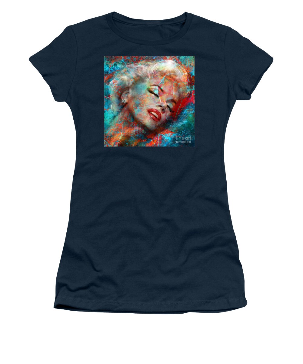 Painting Women's T-Shirt featuring the painting MM Universe by Angie Braun