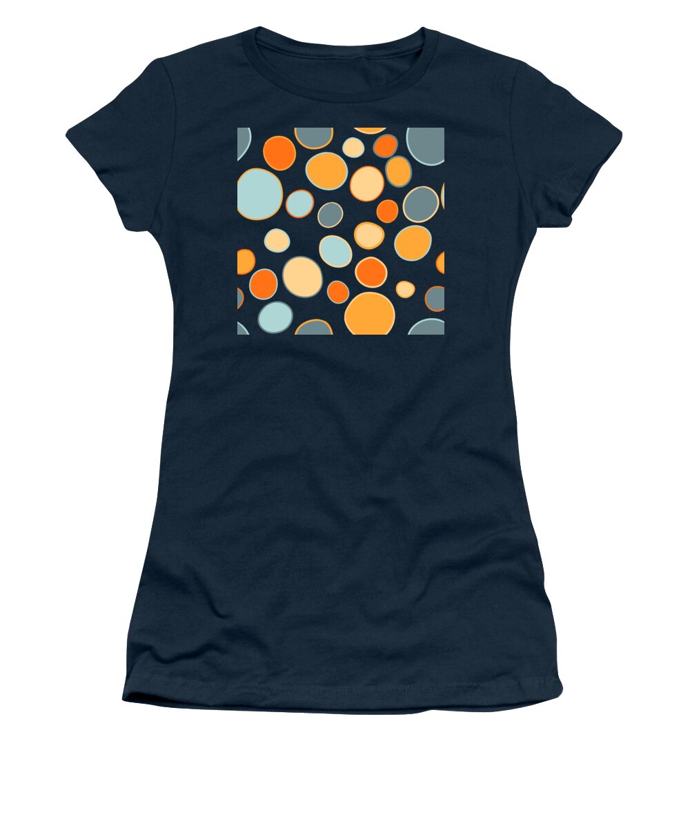 Retro Art Women's T-Shirt featuring the digital art Modern Abstract Art Colorful Circles by Patricia Awapara