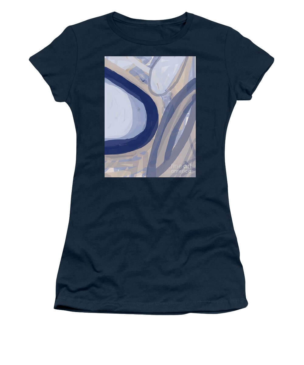 Abstract Women's T-Shirt featuring the painting Modern disign by Vesna Antic