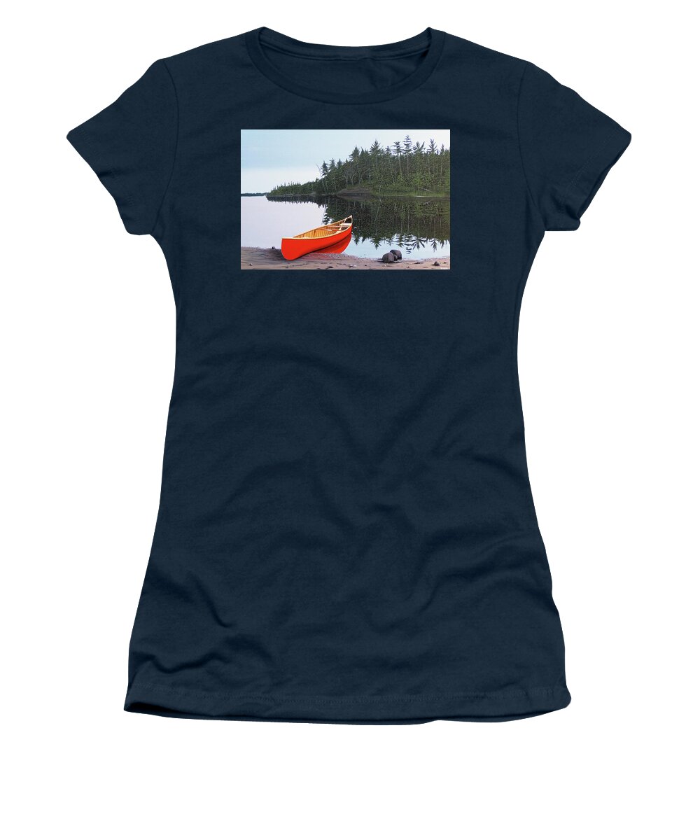 Landscapes Women's T-Shirt featuring the painting Moments of Peace by Kenneth M Kirsch