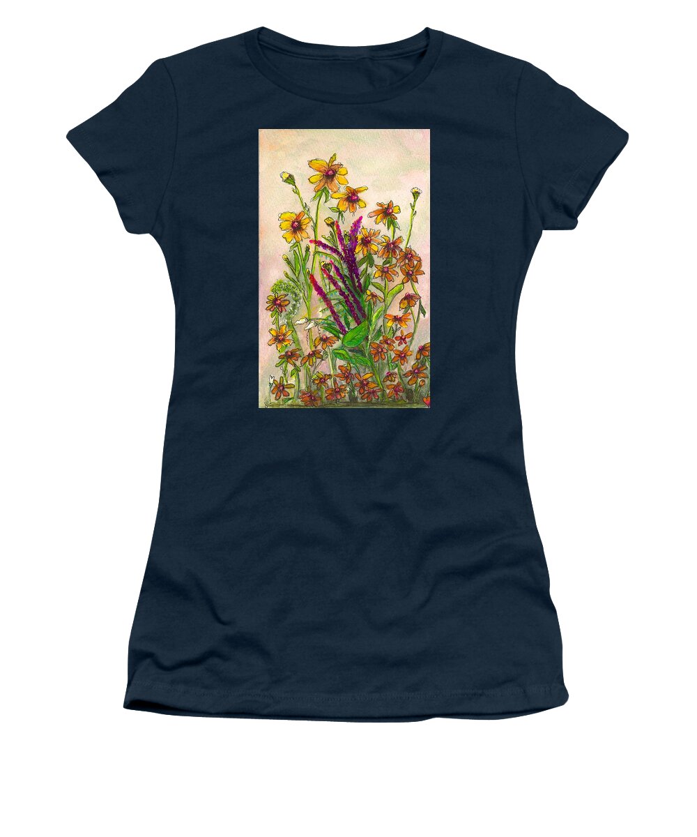 Daisy Women's T-Shirt featuring the painting More Daisies Please by Deahn Benware
