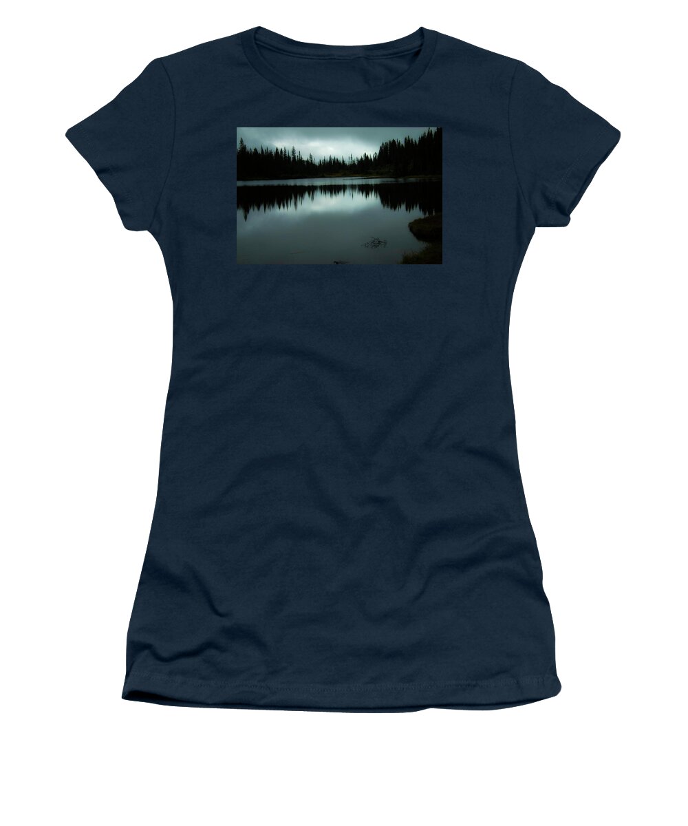 Mount Rainier National Park Women's T-Shirt featuring the photograph Morning at Reflection Lakes by Doug Scrima