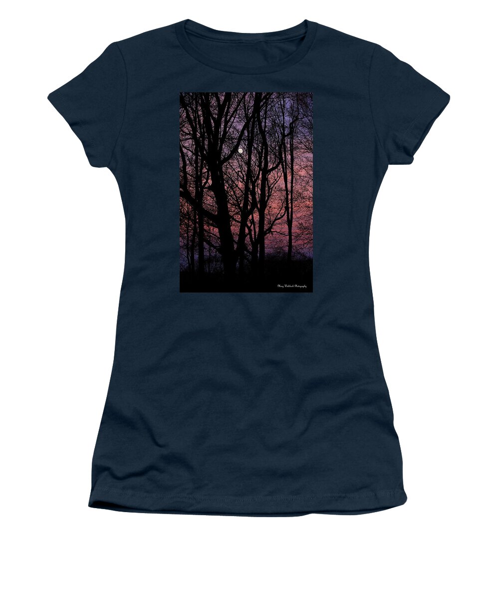 Moon Women's T-Shirt featuring the photograph Morning Moon by Mary Walchuck
