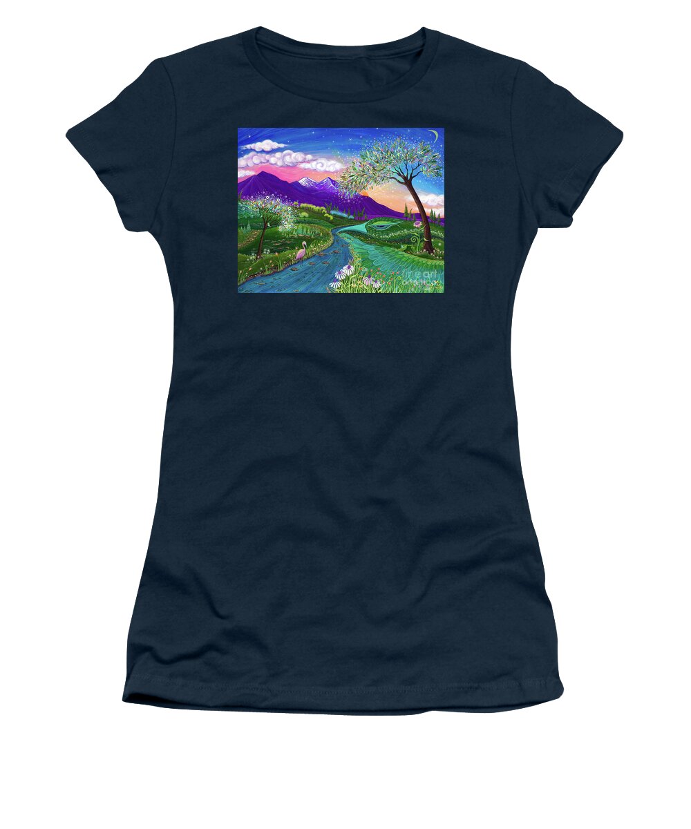 Mother Earth Women's T-Shirt featuring the painting Mother Earth by Tanielle Childers