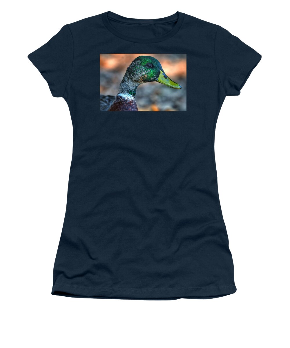 Photo Women's T-Shirt featuring the photograph Mr. Mallard by Evan Foster
