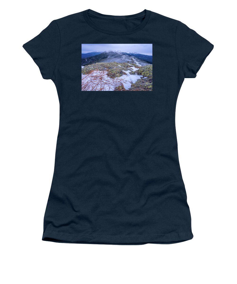 New Hampshire Women's T-Shirt featuring the photograph Mt. Pierce Winter by Jeff Sinon