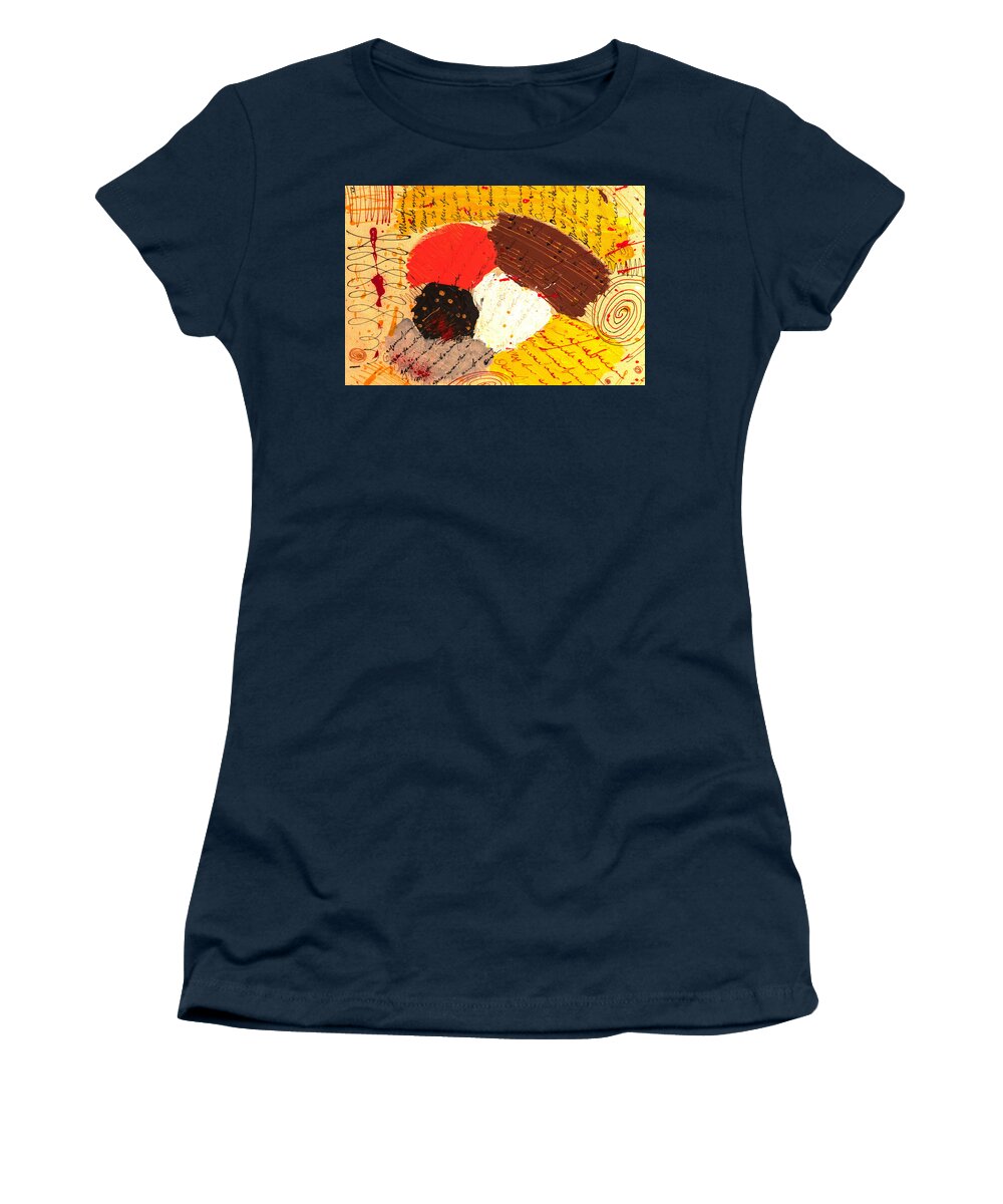 Russian Artists New Wave Women's T-Shirt featuring the drawing Music and Poetry Fragment by Tatiana Irbis