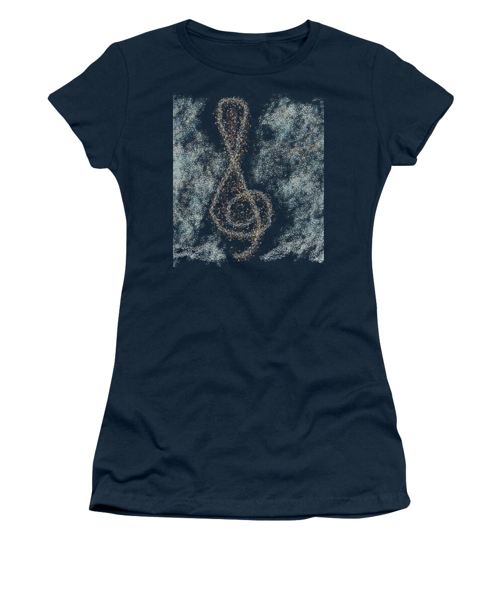 Music Women's T-Shirt featuring the digital art Music soothes the soul by Bentley Davis