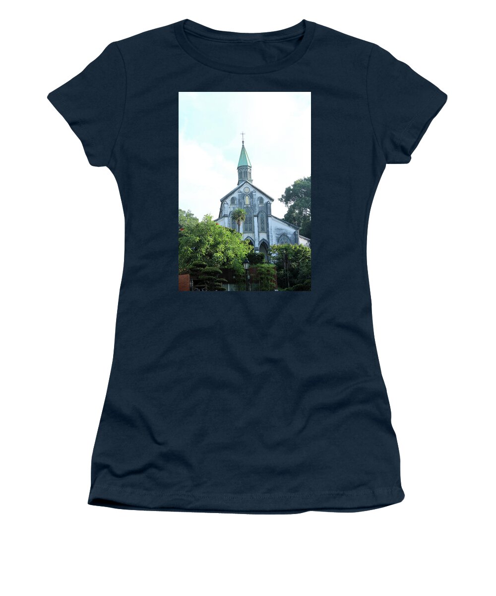 Oura Catholic Church Women's T-Shirt featuring the photograph Nagasaki Oura Cathedral by Kaoru Shimada