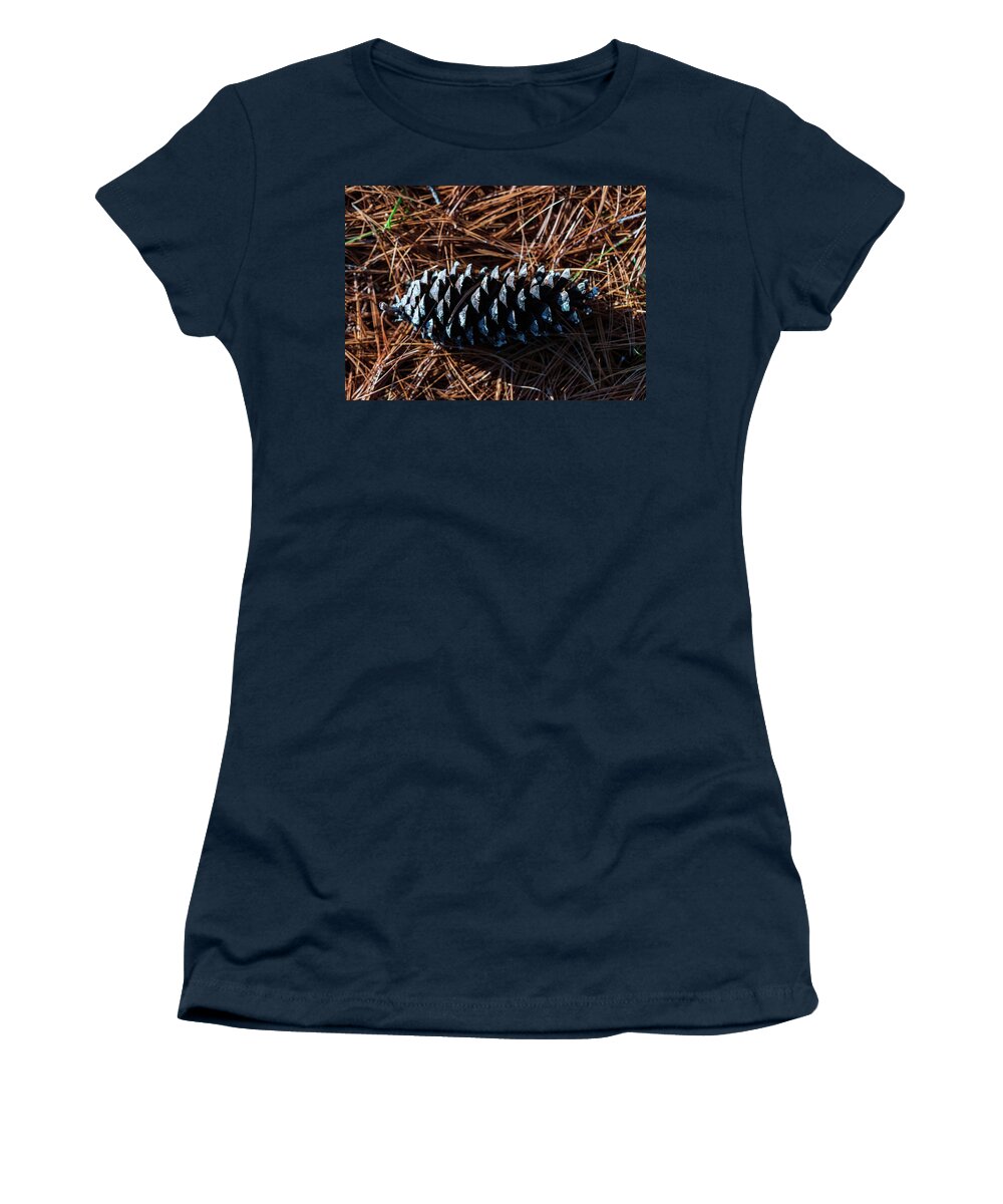 Nature Women's T-Shirt featuring the photograph Nature Photography - Pine Cone 2 by Amelia Pearn