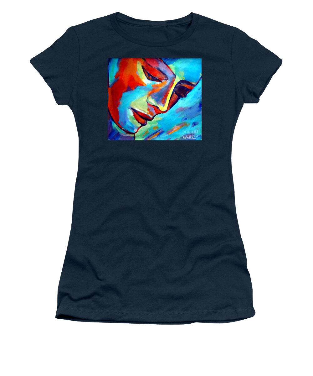 Art Women's T-Shirt featuring the painting Near to the heart by Helena Wierzbicki